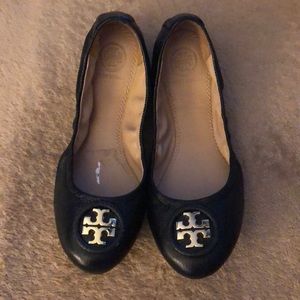 Tory Burch Black Flats